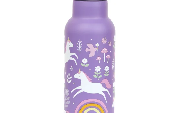 A Little Lovely Company XL RVS drinkfles- Unicorn Dreams