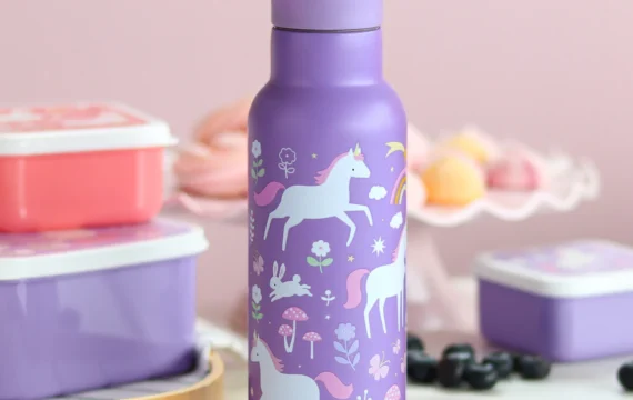 A Little Lovely Company XL RVS drinkfles- Unicorn Dreams - Afbeelding 2
