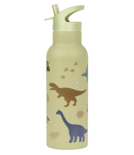 A Little Lovely Compagny RVS Drinkfles 500ml Dinosaurussen