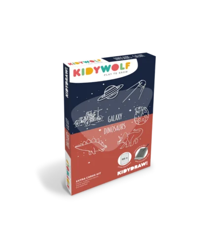 Kidywolf  Extra Kaarten Kidydraw Mini - Galaxy / Dinosaurs