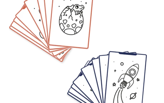 Kidywolf  Extra Kaarten Kidydraw Mini - Galaxy / Dinosaurs - Afbeelding 4
