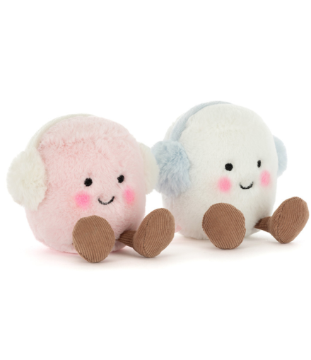 Jellycat Amuseables Toastie Pink and White Marshmallows