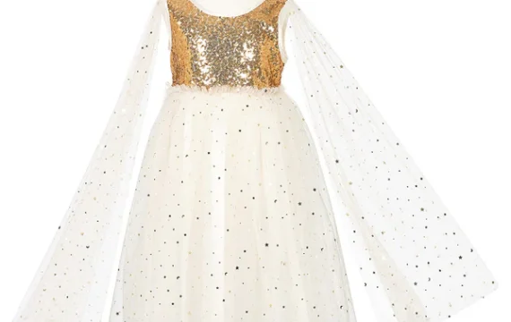 Souza for Kids Jurk Dorianne - Wit/Goud