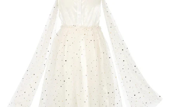 Souza for Kids Jurk Dorianne - Wit/Goud - Afbeelding 2
