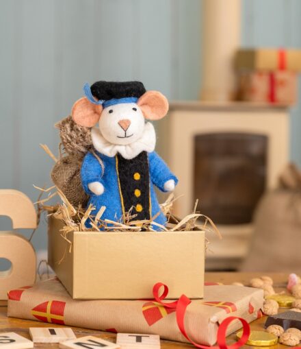 Sjaal met Verhaal Pietermuis Vilt - Blauw