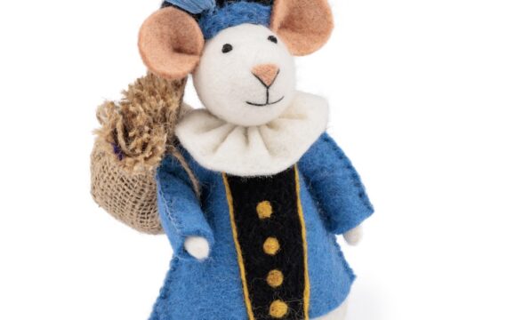 Sjaal met Verhaal Pietermuis Vilt - Blauw - Afbeelding 2