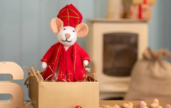 Sjaal met Verhaal Sinterklaas Muis - Vilt