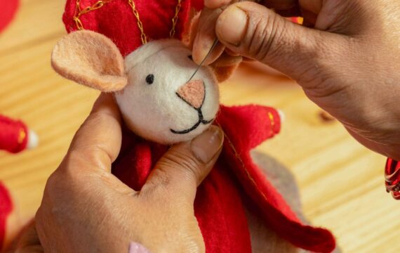 Sjaal met Verhaal Sinterklaas Muis - Vilt - Afbeelding 2