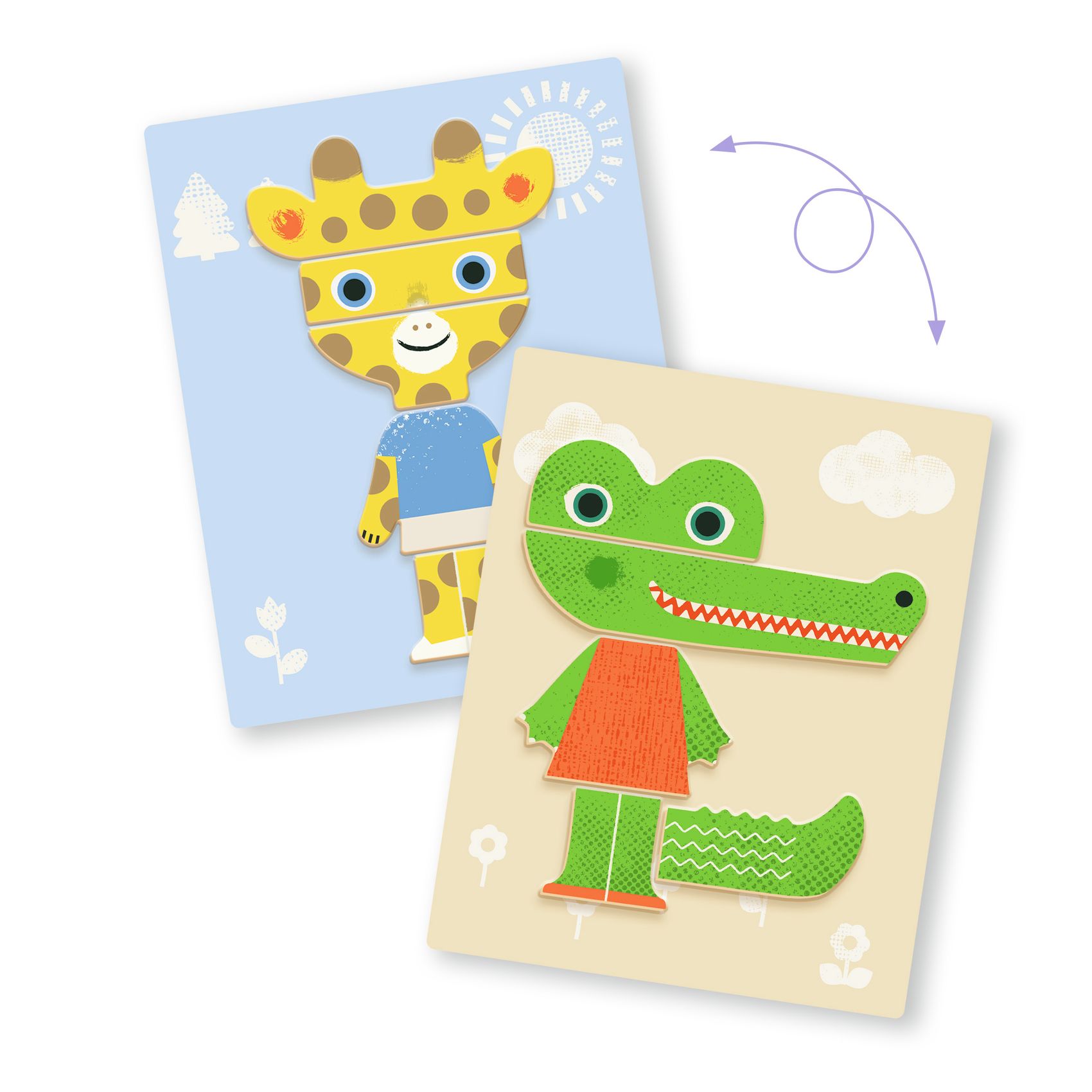 Djeco Magneetdoos Mix-Animals - Afbeelding 2