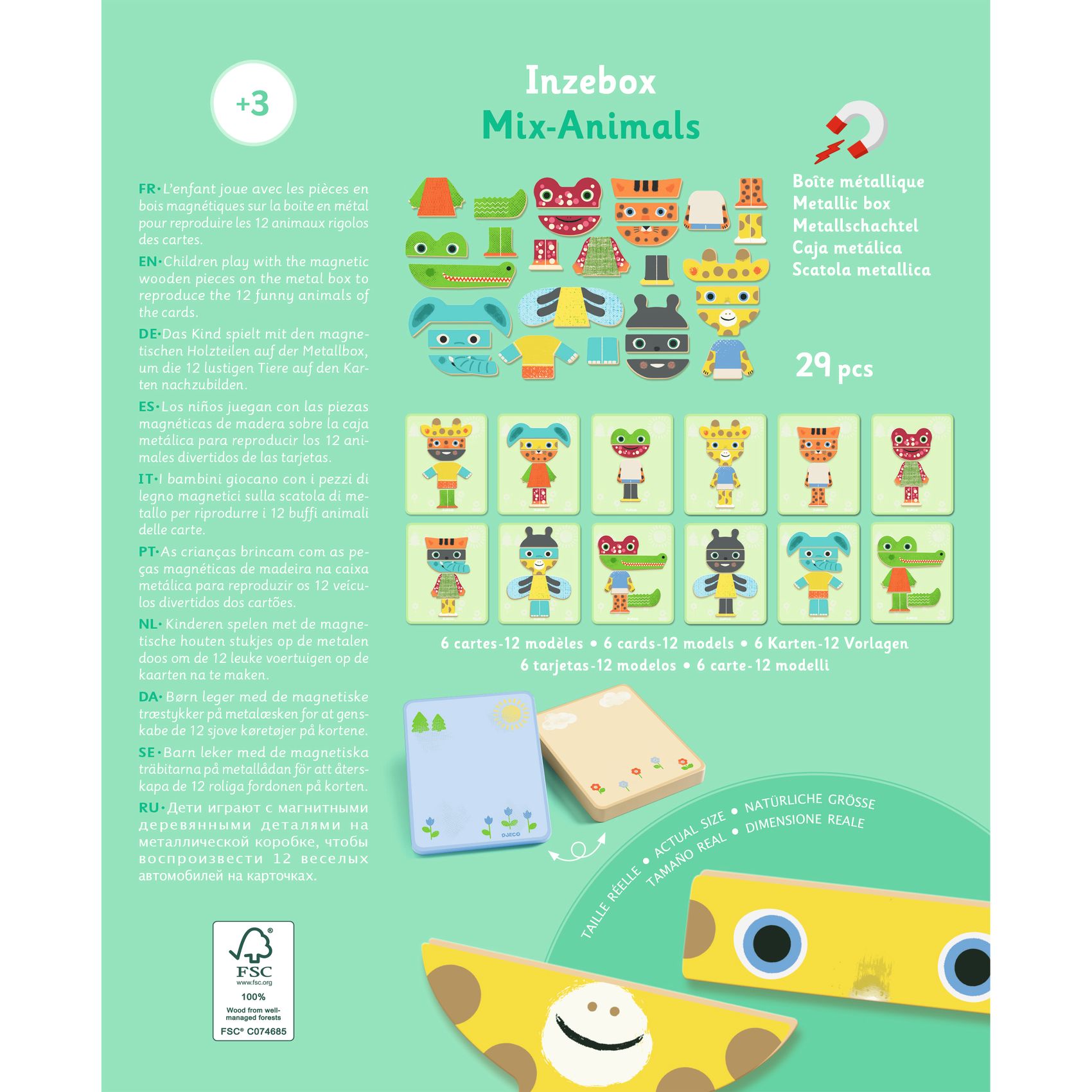 Djeco Magneetdoos Mix-Animals - Afbeelding 8