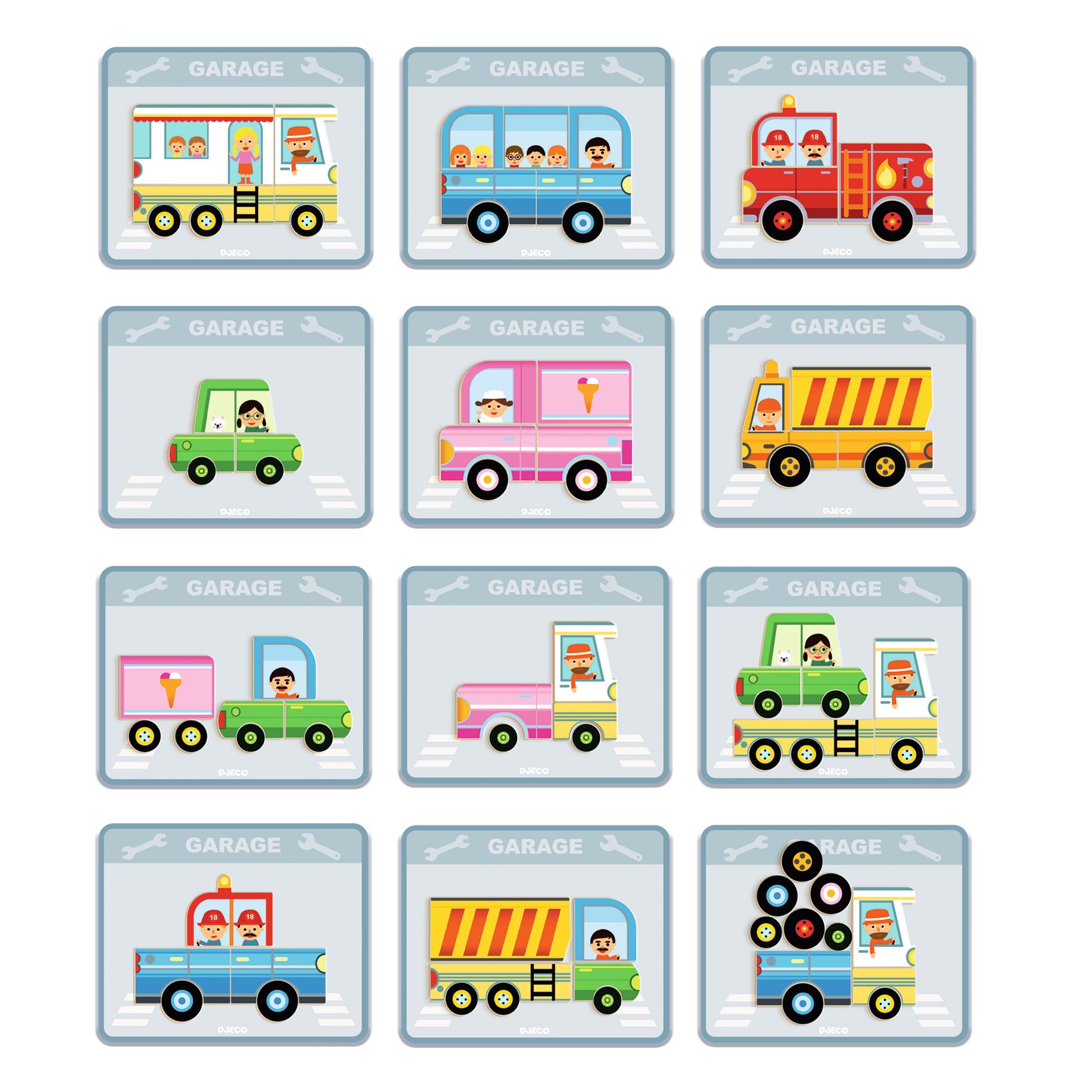 Djeco Magneetdoos Voertuigen - Afbeelding 3