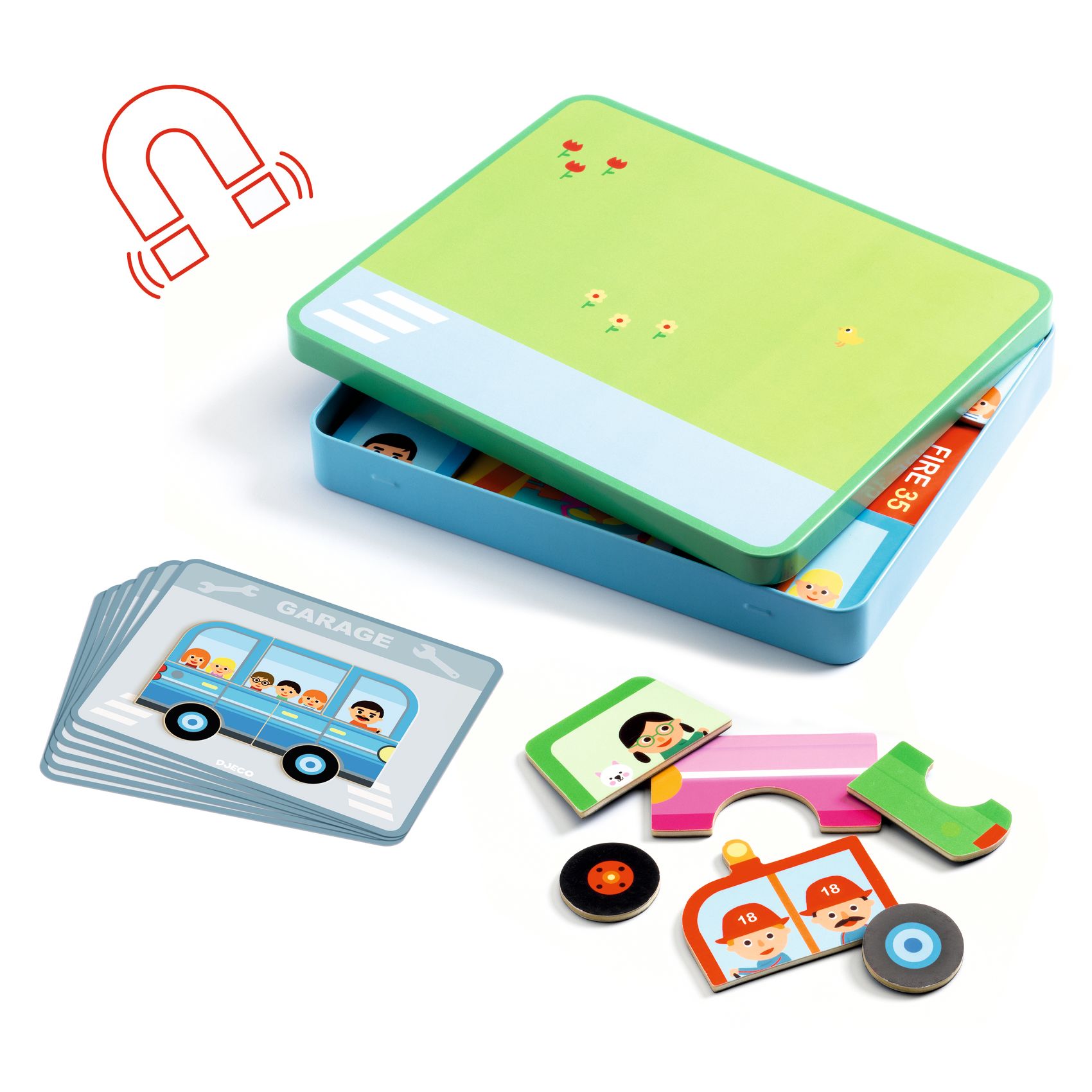 Djeco Magneetdoos Voertuigen - Afbeelding 5
