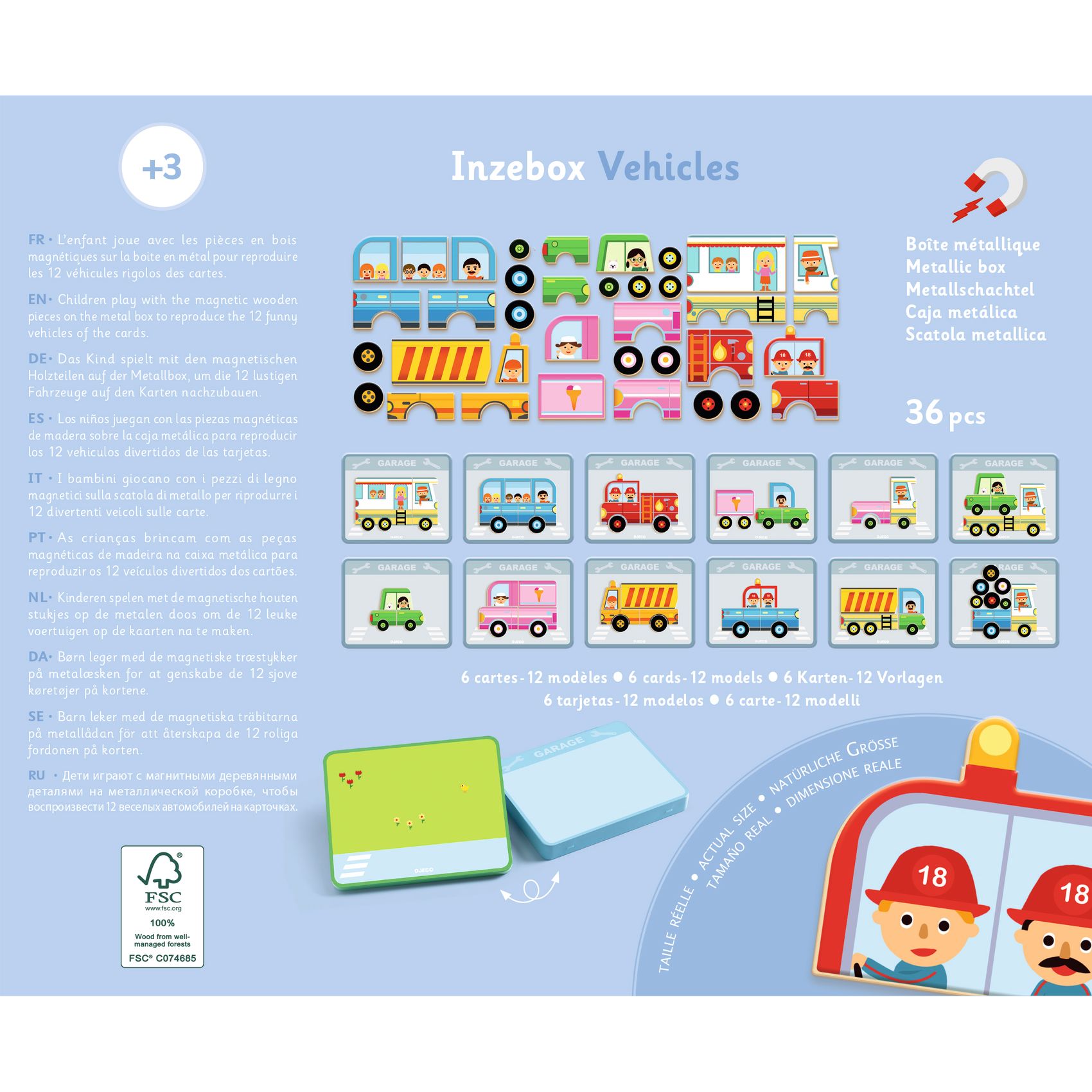 Djeco Magneetdoos Voertuigen - Afbeelding 7